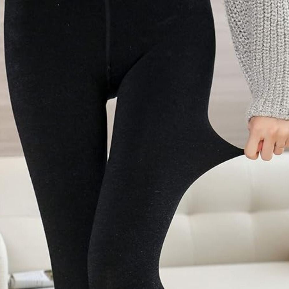 Yulaixuan Női Divatos Pamut Lábfej Nélküli Harisnyanadrág, 3db (Fekete) Plus Size - BShopy