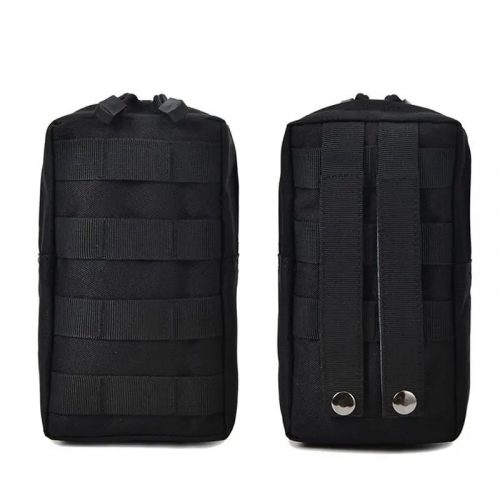 Taktická taška prvej pomoci, nylon, vojenské vrecko S+L, čierna