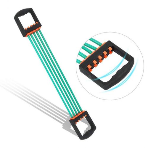 Multifunkčná posilňovacia gumička s ergonomickou rukoväťou (zelená)