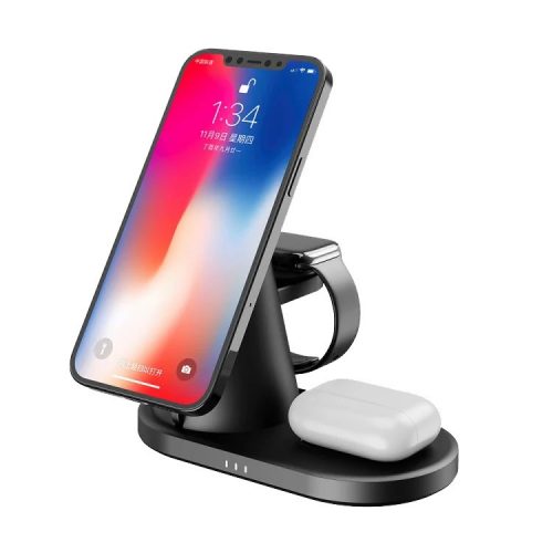 Bezdrôtová nabíjačka 3 v 1 pre zariadenia iPhone / AirPods / Apple Watch