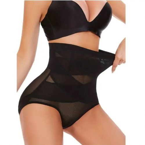 Shapewear dámska spodná bielizeň s vysokým pásom 2XL (čierna)