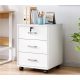 Ofcasa White Mobile File Cabinet