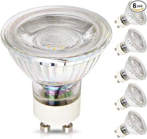 GU10 LED žiarovky nastaviteľné, teplá biela 2700K, 5W LED reflektor (10ks)