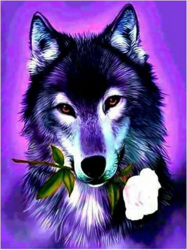 Bshop Diamond Painting (Purple Wolf)