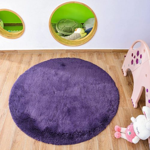GaoTuo okrúhly koberec 120x120cm (fialový)