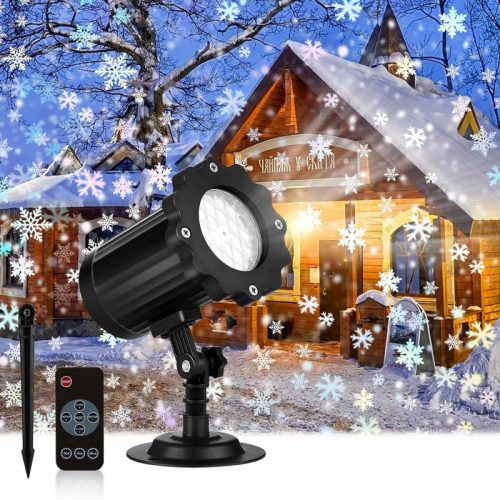 Vianočný vodotesný LED projektor snehových vločiek SUNNEST