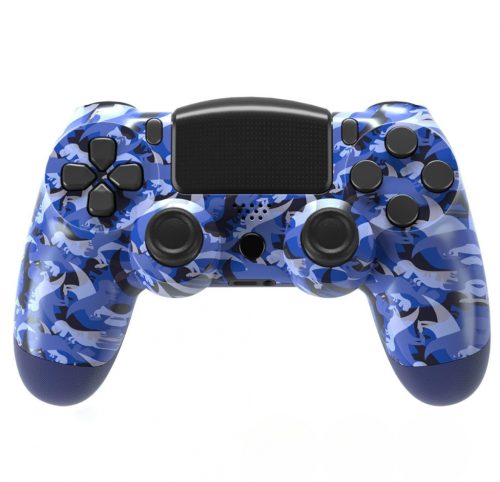 BPlay PS4 kompatibilný ovládač, diaľkové ovládanie joystick s duálnou vibráciou, audio konektor a nabíjačka (Blue Dino)